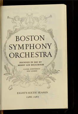 Boston Symphony Orchestra Concert Programs, Season 86, 1966-1967, Trip