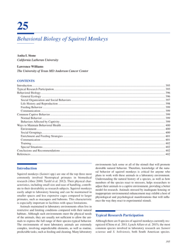 Behavioral Biology of Laboratory Animals