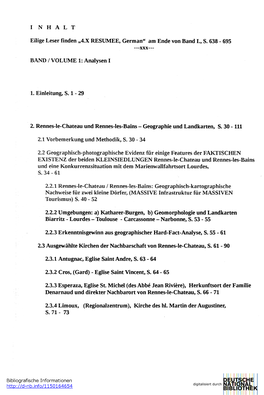 Eilige Leser Finden „4.X RESÜMEE, German“ Am Ende Von Band I., 8