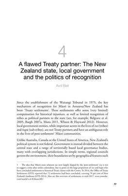 4. a Flawed Treaty Partner: the New Zealand State, Local Government