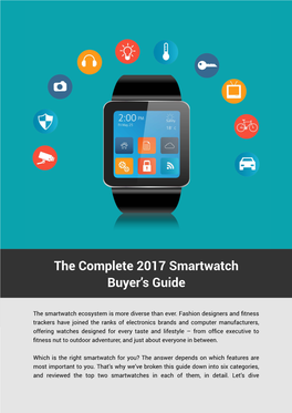 The Complete 2017 Smartwatch Buyer's Guide