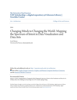 Mapping the Spectrum of Intent in Data Visualization and Data Arts Scott Urm Ray University of San Francisco, Shmurray@Usfca.Edu