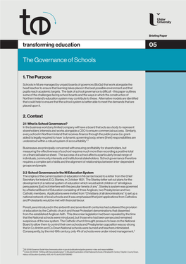 The Governance of Schools