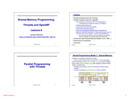 Shared Memory Programming