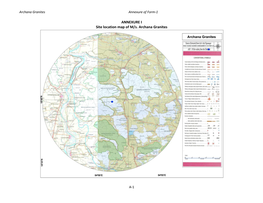 ANNEXURE I Site Location Map of M/S. Archana Granites