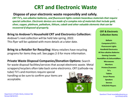 CRT and Electronics Recycling Brochure (PDF)