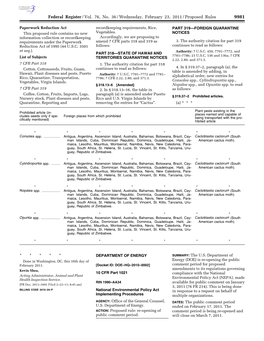 Federal Register/Vol. 76, No. 36/Wednesday, February 23, 2011