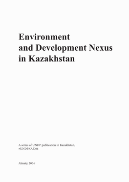 Environment and Development Nexus in Kazakhstan