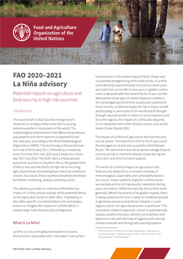 FAO 2020–2021 La Niña Advisory
