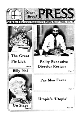 Utopia's 'Utopia' on Stage Page 11 Page 12 the Fourth Estate: Editorial M Bad Reputation