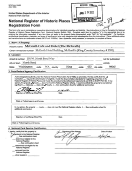 National Register of Historic Places Registration Form