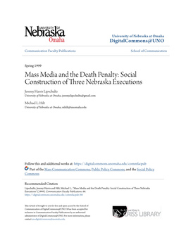 Mass Media and the Death Penalty