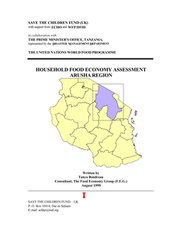 Household Food Economy Assessment Arusha Region