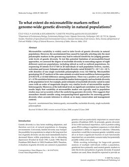 To What Extent Do Microsatellite Markers Reflect Genome-Wide