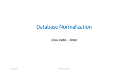 Database Normalization