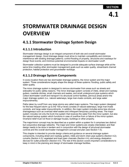 Stormwater Drainage Design Overview