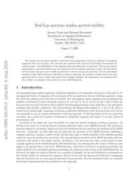 Arxiv:1909.10119V3 [Nlin.SI] 6 Aug 2020 Reduction, This Subset Is the Whole Real Line