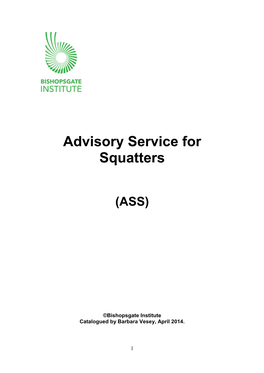 Advisory Service for Squatters