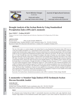 Drought Analysis of the Seyhan Basin by Using Standardized Precipitation Index (SPI) and L-Moments