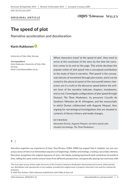 The Speed of Plot Narrative Acceleration and Deceleration