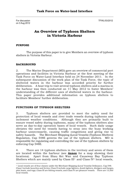 An Overview of Typhoon Shelters in Victoria Harbour