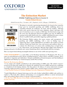 The Extinction Market Wildlife Trafficking and How to Counter It Vanda Felbab-Brown