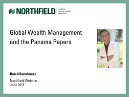 Global Wealth Management and the Panama Papers