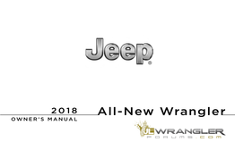 2018 Jeep Wrangler JL-Owner's Manual