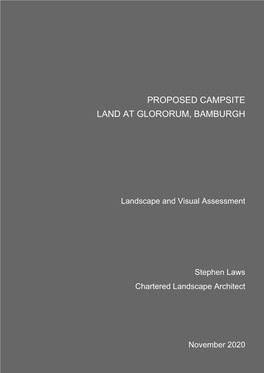 Proposed Campsite Land at Glororum, Bamburgh