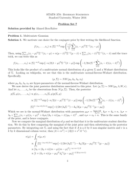 STATS 370: Bayesian Statistics Stanford University, Winter 2016