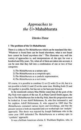 The Ur-Mahabharata
