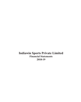 Indiawin Sports Private Limited 1