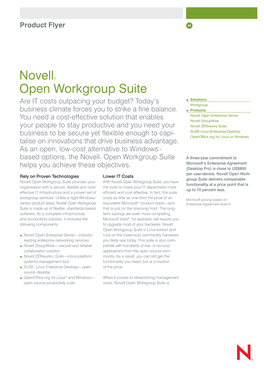 Novell Open Workgroup Suite