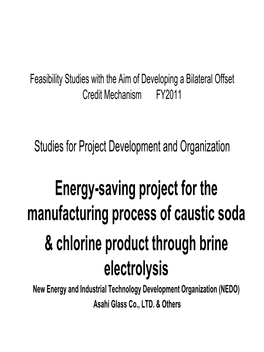 Energy-Saving Project for the Manufacturing Process of Caustic Soda & Chlorine Product Through Brine Electrolysis