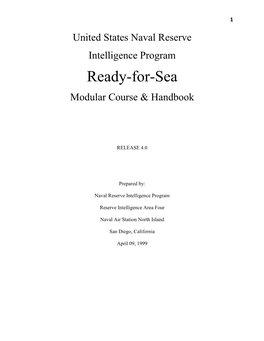 Ready-For-Sea Modular Course & Handbook