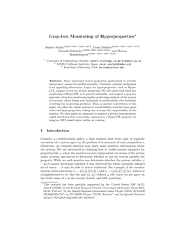 Gray-Box Monitoring of Hyperproperties?