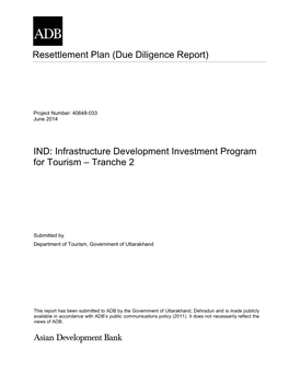 Infrastructure Development Investment Program for Tourism – Tranche 2