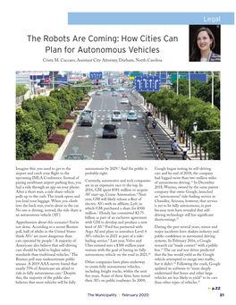 The Robots Are Coming: How Cities Can Plan for Autonomous Vehicles