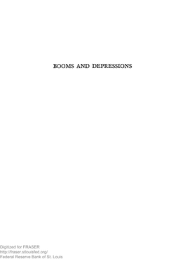 Booms and Depressions