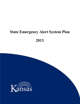 State Emergency Alert System Plan 2013