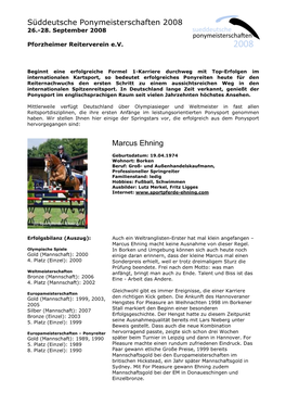 Süddeutsche Ponymeisterschaften 2008 Marcus Ehning