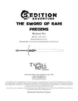 THE SWORD of RAMI PREGENS by Jason Vey