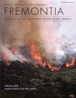 Native Plants and Fire Safety Special Issue