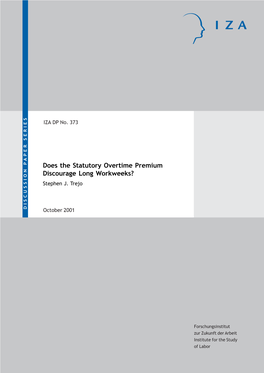 IZA Discussion Paper No. 373 October 2001