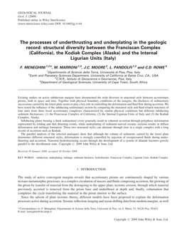 The Processes of Underthrusting and Underplating in The