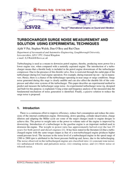 Turbocharger Surge Noise Measurement and Solution