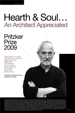Pritzker Prize 2009 an Architect Appreciated