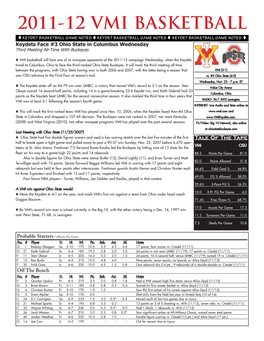 11-12 Bkb Game Notes