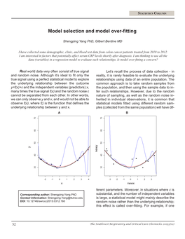 Model Selection and Model Over-Fitting