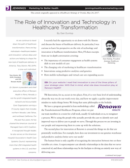 5346 the Role of Innovation & Technology Dan Dunlop 07-03.Indd